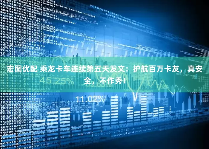 宏图优配 乘龙卡车连续第五天发文：护航百万卡友，真安全，不作秀！